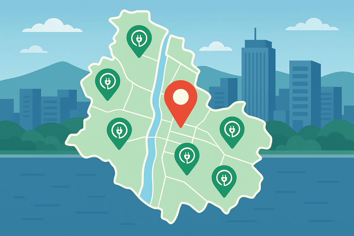 Zonas de alta oferta de carga EV en El Poblado