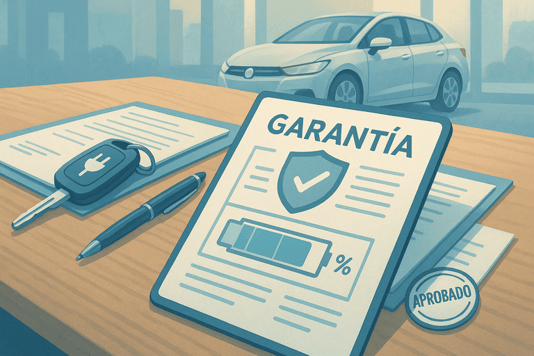 Documentos de garantía de un carro eléctrico usado