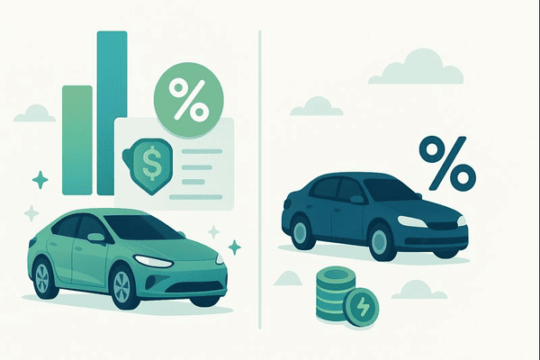 Curva de carga de batería de vehículo eléctrico con zona óptima entre 20 y 80 por ciento