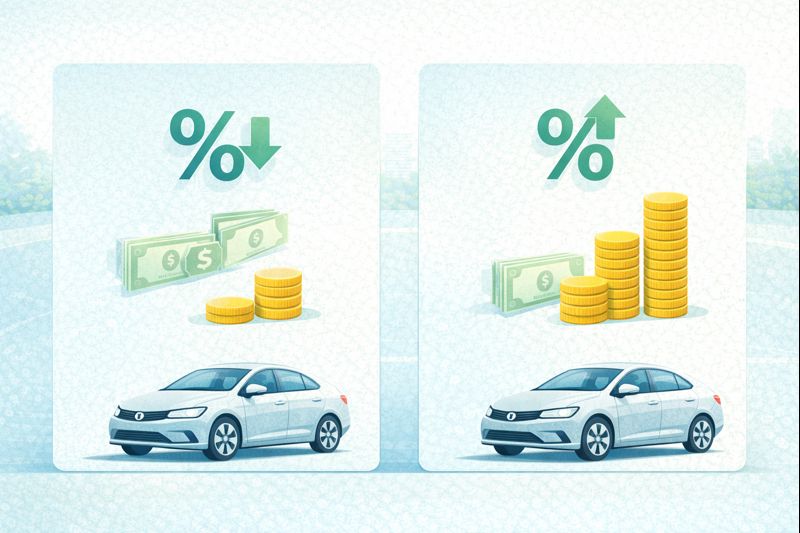 Esquema de crédito para carro eléctrico con cuotas mensuales