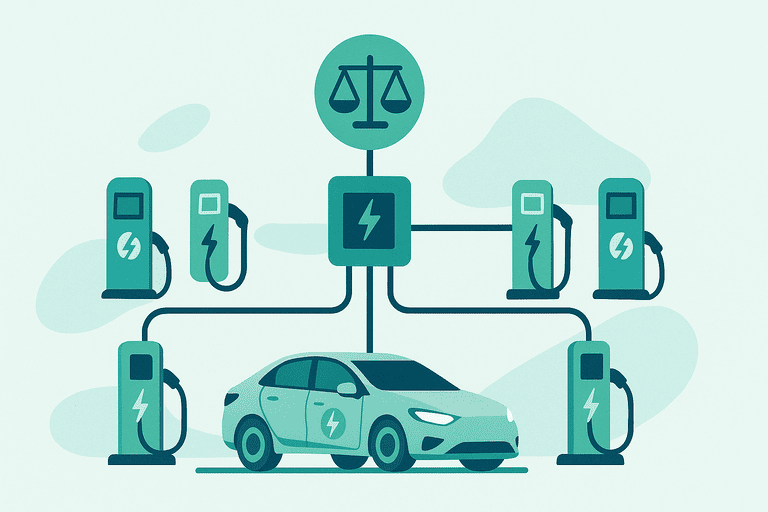 Esquema de balanceo de carga para flota de vehículos eléctricos